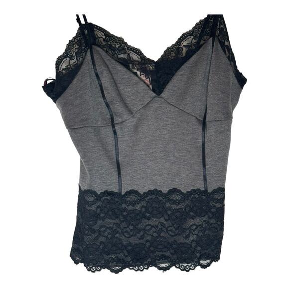 Women's Candies Vtg Gray Lace Fairy Core Camisole top XL NWT - Picture 8 of 10